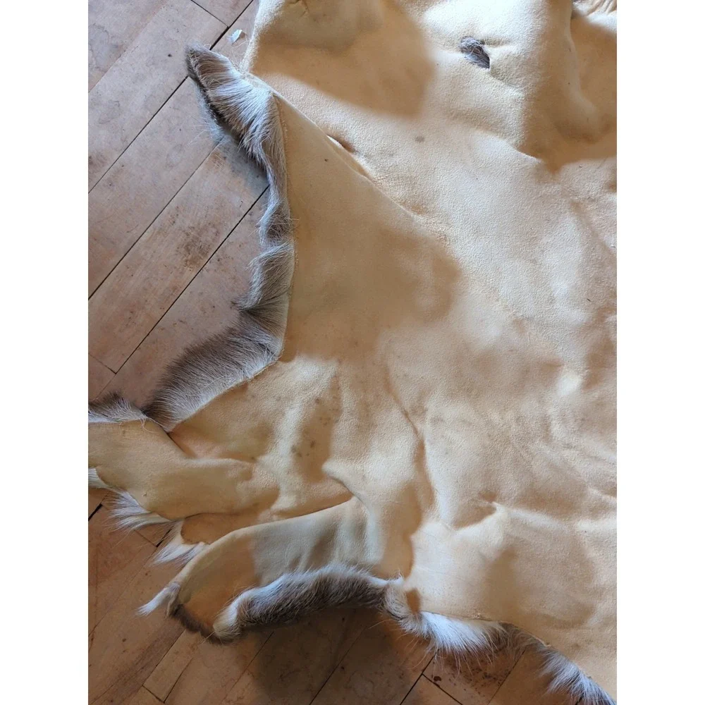 Deerskin Hair On Hide‎ Full Deer Hide Soft Rug Pelt Fur Large Cabin Decor Craft